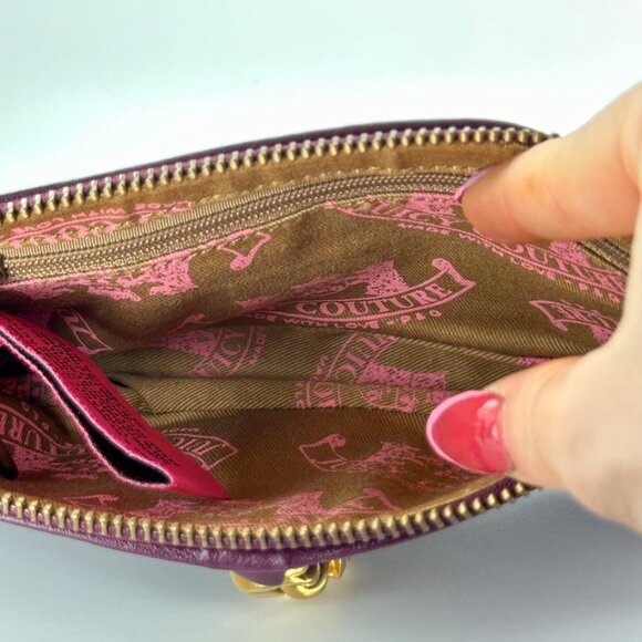 RARE Vintage Y2K Juicy Couture Leather Shoulder Bag with Gold Chain Strap - Picture 14 of 14